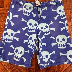 Skull Print Blue Men's Shorts